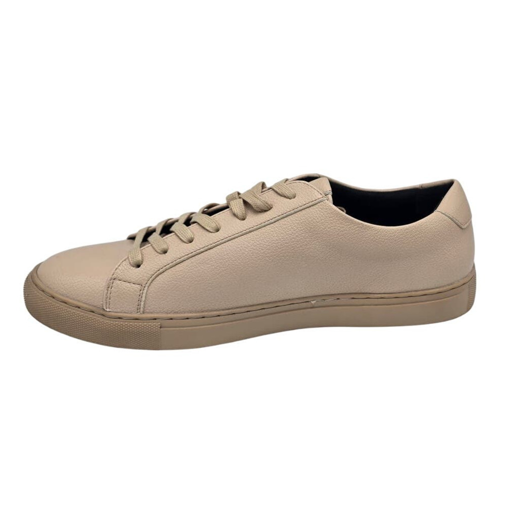 Alfani Grayson Tumbled Sneaker Tan Faux Leather Memory Foam Shoe Men's 11.5 M